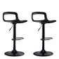 Modern Footrest Bar Stool Plastic Low Back Bucket Indoor Swivel Counter Stool Black 2 Piece Set Clearhalo 'Bar Furniture' 'Bar Stools' 'bar_stools' 'furn' 'furn_bar_stools' 'furniture_bar_stools' 'Kitchen & Dining Furniture' 'kitchen&dining_furn' 'kitchen' 'kitchen_furn' Furniture' 4275729