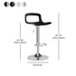 Modern Footrest Bar Stool Plastic Low Back Bucket Indoor Swivel Counter Stool Clearhalo 'Bar Furniture' 'Bar Stools' 'bar_stools' 'furn' 'furn_bar_stools' 'furniture_bar_stools' 'Kitchen & Dining Furniture' 'kitchen&dining_furn' 'kitchen' 'kitchen_furn' Furniture' 4275740