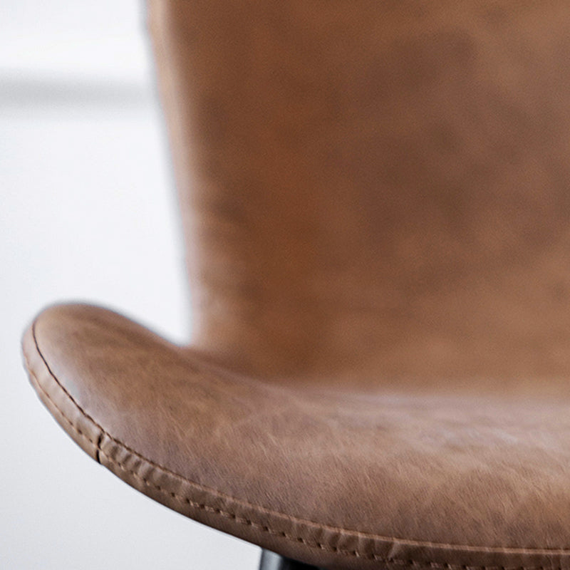 Contemporary PU Upholstery Bar Stool with Cushion Backrest Bucket Indoor Counter Stool Clearhalo 'Bar Furniture' 'Bar Stools' 'bar_stools' 'furn' 'furn_bar_stools' 'furniture_bar_stools' 'Kitchen & Dining Furniture' 'kitchen&dining_furn' 'kitchen' 'kitchen_furn' Furniture' 4275754