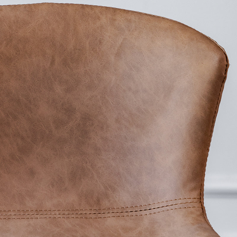 Contemporary PU Upholstery Bar Stool with Cushion Backrest Bucket Indoor Counter Stool Clearhalo 'Bar Furniture' 'Bar Stools' 'bar_stools' 'furn' 'furn_bar_stools' 'furniture_bar_stools' 'Kitchen & Dining Furniture' 'kitchen&dining_furn' 'kitchen' 'kitchen_furn' Furniture' 4275756