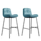 Indoor Leather Bar Stool Low Back Footrest Bucket Counter Stool with Cushion Green 2 Piece Set Clearhalo 'Bar Furniture' 'Bar Stools' 'bar_stools' 'furn' 'furn_bar_stools' 'furniture_bar_stools' 'Kitchen & Dining Furniture' 'kitchen&dining_furn' 'kitchen' 'kitchen_furn' Furniture' 4275789
