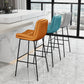 Indoor Leather Bar Stool Low Back Footrest Bucket Counter Stool with Cushion Clearhalo 'Bar Furniture' 'Bar Stools' 'bar_stools' 'furn' 'furn_bar_stools' 'furniture_bar_stools' 'Kitchen & Dining Furniture' 'kitchen&dining_furn' 'kitchen' 'kitchen_furn' Furniture' 4275791
