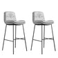 Indoor Leather Bar Stool Low Back Footrest Bucket Counter Stool with Cushion Light Gray 2 Piece Set Clearhalo 'Bar Furniture' 'Bar Stools' 'bar_stools' 'furn' 'furn_bar_stools' 'furniture_bar_stools' 'Kitchen & Dining Furniture' 'kitchen&dining_furn' 'kitchen' 'kitchen_furn' Furniture' 4275792
