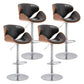 Wood Adjustable Bar & Counter Stool Armed Footrest Indoor Contemporary Bar Stool Gloss Black 4 Piece Set Clearhalo 'Bar Furniture' 'Bar Stools' 'bar_stools' 'furn' 'furn_bar_stools' 'furniture_bar_stools' 'Kitchen & Dining Furniture' 'kitchen&dining_furn' 'kitchen' 'kitchen_furn' Furniture' 4275834