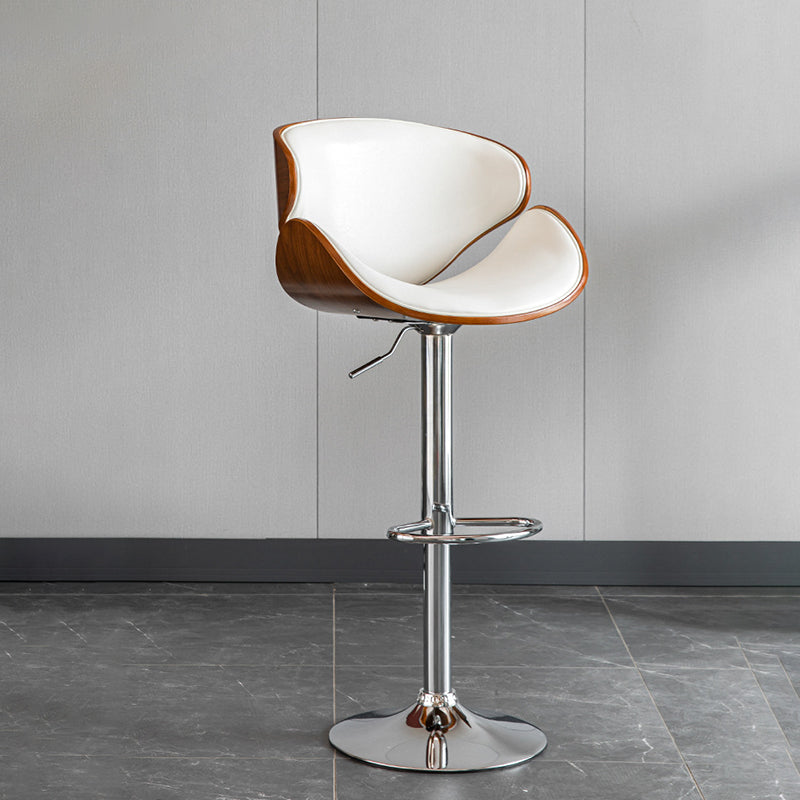 Wood Adjustable Bar & Counter Stool Armed Footrest Indoor Contemporary Bar Stool Clearhalo 'Bar Furniture' 'Bar Stools' 'bar_stools' 'furn' 'furn_bar_stools' 'furniture_bar_stools' 'Kitchen & Dining Furniture' 'kitchen&dining_furn' 'kitchen' 'kitchen_furn' Furniture' 4275847