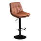 Modern Leather Bar Stool Swivel Bucket Adjustable Height Full Back Counter Stool Brown 1 Piece Clearhalo 'Bar Furniture' 'Bar Stools' 'bar_stools' 'furn' 'furn_bar_stools' 'furniture_bar_stools' 'Kitchen & Dining Furniture' 'kitchen&dining_furn' 'kitchen' 'kitchen_furn' Furniture' 4275867