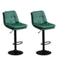 Modern Leather Bar Stool Swivel Bucket Adjustable Height Full Back Counter Stool Green 2 Piece Set Clearhalo 'Bar Furniture' 'Bar Stools' 'bar_stools' 'furn' 'furn_bar_stools' 'furniture_bar_stools' 'Kitchen & Dining Furniture' 'kitchen&dining_furn' 'kitchen' 'kitchen_furn' Furniture' 4275875
