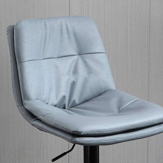 Modern Leather Bar Stool Swivel Bucket Adjustable Height Full Back Counter Stool Clearhalo 'Bar Furniture' 'Bar Stools' 'bar_stools' 'furn' 'furn_bar_stools' 'furniture_bar_stools' 'Kitchen & Dining Furniture' 'kitchen&dining_furn' 'kitchen' 'kitchen_furn' Furniture' 4275876