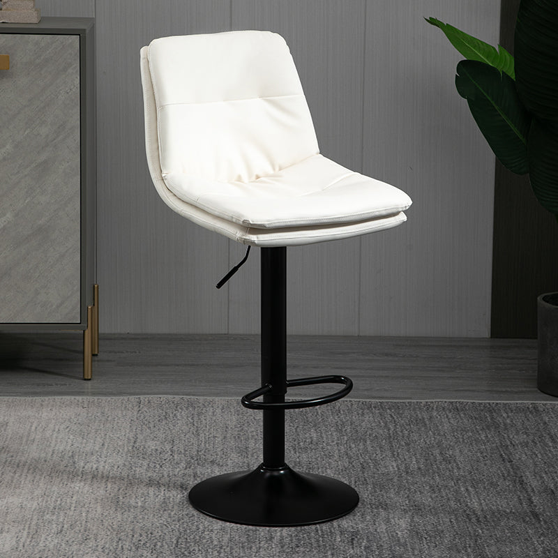 Modern Leather Bar Stool Swivel Bucket Adjustable Height Full Back Counter Stool Clearhalo 'Bar Furniture' 'Bar Stools' 'bar_stools' 'furn' 'furn_bar_stools' 'furniture_bar_stools' 'Kitchen & Dining Furniture' 'kitchen&dining_furn' 'kitchen' 'kitchen_furn' Furniture' 4275885