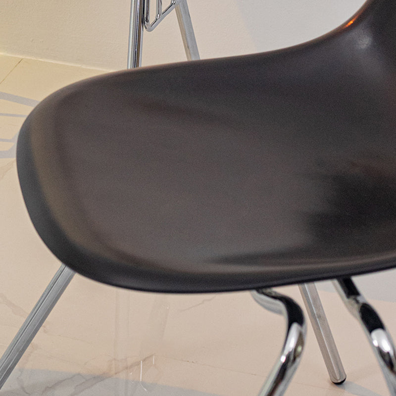 Modern Metal Dining Armless Chair Plastic Dining Side Chair for Restaurant Use Clearhalo ' kitchen&dining_furn' 'Dining Chairs' 'Dining Tables & Seating' 'dining_chair' 'Furniture' 'furniture_dining_chair' 'Kitchen & Dining Furniture' 'kitchen' 4275909