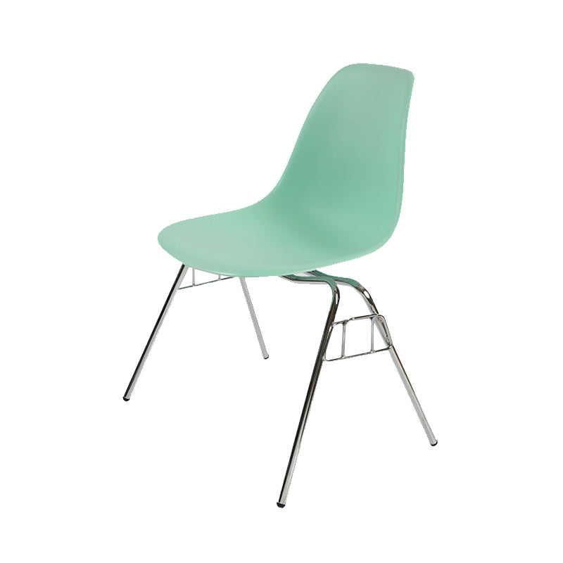 Modern Metal Dining Armless Chair Plastic Dining Side Chair for Restaurant Use Turquoise 1 Piece Clearhalo ' kitchen&dining_furn' 'Dining Chairs' 'Dining Tables & Seating' 'dining_chair' 'Furniture' 'furniture_dining_chair' 'Kitchen & Dining Furniture' 'kitchen' 4275911