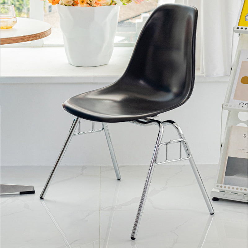 Modern Metal Dining Armless Chair Plastic Dining Side Chair for Restaurant Use Clearhalo ' kitchen&dining_furn' 'Dining Chairs' 'Dining Tables & Seating' 'dining_chair' 'Furniture' 'furniture_dining_chair' 'Kitchen & Dining Furniture' 'kitchen' 4275915