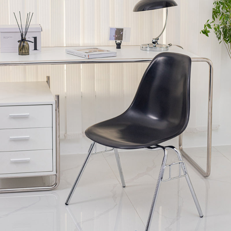 Modern Metal Dining Armless Chair Plastic Dining Side Chair for Restaurant Use Clearhalo ' kitchen&dining_furn' 'Dining Chairs' 'Dining Tables & Seating' 'dining_chair' 'Furniture' 'furniture_dining_chair' 'Kitchen & Dining Furniture' 'kitchen' 4275916