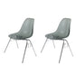 Modern Metal Dining Armless Chair Plastic Dining Side Chair for Restaurant Use Smoke Gray Set of 2 Clearhalo ' kitchen&dining_furn' 'Dining Chairs' 'Dining Tables & Seating' 'dining_chair' 'Furniture' 'furniture_dining_chair' 'Kitchen & Dining Furniture' 'kitchen' 4275935
