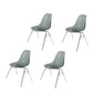 Modern Metal Dining Armless Chair Plastic Dining Side Chair for Restaurant Use Smoke Gray Set of 4 Clearhalo ' kitchen&dining_furn' 'Dining Chairs' 'Dining Tables & Seating' 'dining_chair' 'Furniture' 'furniture_dining_chair' 'Kitchen & Dining Furniture' 'kitchen' 4275940