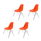 Modern Metal Dining Armless Chair Plastic Dining Side Chair for Restaurant Use Orange Red Set of 4 Clearhalo ' kitchen&dining_furn' 'Dining Chairs' 'Dining Tables & Seating' 'dining_chair' 'Furniture' 'furniture_dining_chair' 'Kitchen & Dining Furniture' 'kitchen' 4275947