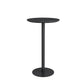 Contemporary Round Bar Dining Table Indoor Wood Bar Table with Iron Base Black Without Chairs Clearhalo 'Bar Furniture' 'Bar Tables' 'bar_tables' 'furn' 'furn_bar_tables' 'Furniture' 'furniture_bar_tables' 'Kitchen & Dining Furniture' 4284406