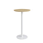 Contemporary Round Bar Dining Table Indoor Wood Bar Table with Iron Base Natural Without Chairs Clearhalo 'Bar Furniture' 'Bar Tables' 'bar_tables' 'furn' 'furn_bar_tables' 'Furniture' 'furniture_bar_tables' 'Kitchen & Dining Furniture' 4284409
