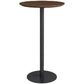 Contemporary Round Bar Dining Table Indoor Wood Bar Table with Iron Base Clearhalo 'Bar Furniture' 'Bar Tables' 'bar_tables' 'furn' 'furn_bar_tables' 'Furniture' 'furniture_bar_tables' 'Kitchen & Dining Furniture' 4284412