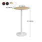 Contemporary Round Bar Dining Table Indoor Wood Bar Table with Iron Base Clearhalo 'Bar Furniture' 'Bar Tables' 'bar_tables' 'furn' 'furn_bar_tables' 'Furniture' 'furniture_bar_tables' 'Kitchen & Dining Furniture' 4284423