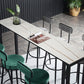 Contemporary Rectangle Bar Dining Table Indoor Bar Table with Black Metal Base Clearhalo 'Bar Furniture' 'Bar Tables' 'bar_tables' 'furn' 'furn_bar_tables' 'Furniture' 'furniture_bar_tables' 'Kitchen & Dining Furniture' 'kitchen&dining_furn' 'kitchen' 4284501