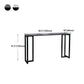 Contemporary Rectangle Bar Dining Table Indoor Bar Table with Black Metal Base Clearhalo 'Bar Furniture' 'Bar Tables' 'bar_tables' 'furn' 'furn_bar_tables' 'Furniture' 'furniture_bar_tables' 'Kitchen & Dining Furniture' 'kitchen&dining_furn' 'kitchen' 4284503