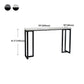 Contemporary Rectangle Bar Dining Table Indoor Bar Table with Black Metal Base Clearhalo 'Bar Furniture' 'Bar Tables' 'bar_tables' 'furn' 'furn_bar_tables' 'Furniture' 'furniture_bar_tables' 'Kitchen & Dining Furniture' 'kitchen&dining_furn' 'kitchen' 4284514