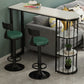 Modern Black and White Bistro Bar Desk Storage Kitchen Bistro Bar Table 70.9"L x 15.7"W x 41.3"H Without Chairs Clearhalo 'Bar Furniture' 'Bar Tables' 'bar_tables' 'furn' 'furn_bar_tables' 'Furniture' 'furniture_bar_tables' 'Kitchen & Dining Furniture' 'kitchen&dining_furn' 'kitchen' 4284568