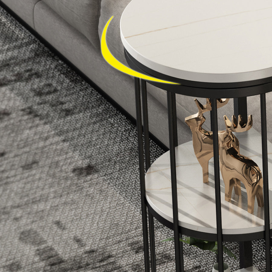 Modern Black and White Bistro Bar Desk Storage Kitchen Bistro Bar Table Clearhalo 'Bar Furniture' 'Bar Tables' 'bar_tables' 'furn' 'furn_bar_tables' 'Furniture' 'furniture_bar_tables' 'Kitchen & Dining Furniture' 'kitchen&dining_furn' 'kitchen' 4284572