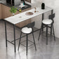 Indoor Marble Trestle Cocktail Bar Table Modern White Footrest Pub Height Dining Table Clearhalo 'Bar Furniture' 'Bar Tables' 'bar_tables' 'furn' 'furn_bar_tables' 'Furniture' 'furniture_bar_tables' 'Kitchen & Dining Furniture' 'kitchen&dining_furn' 'kitchen' 4284594