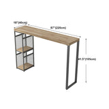 Living Room Wood Counter Wine Table Rectangle Storage Natural Bar Height Pub Table Clearhalo 'Bar Furniture' 'Bar Tables' 'bar_tables' 'furn' 'furn_bar_tables' 'Furniture' 'furniture_bar_tables' 'Kitchen & Dining Furniture' 'kitchen&dining_furn' 'kitchen' 4284619