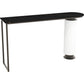 Contemporary Bar Dining Table Indoor Double Pedestal Bar Height Table Black Black Clearhalo 'Bar Furniture' 'Bar Tables' 'bar_tables' 'furn' 'furn_bar_tables' 'Furniture' 'furniture_bar_tables' 'Kitchen & Dining Furniture' 'kitchen&dining_furn' 'kitchen' 4284621