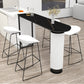Contemporary Bar Dining Table Indoor Double Pedestal Bar Height Table Clearhalo 'Bar Furniture' 'Bar Tables' 'bar_tables' 'furn' 'furn_bar_tables' 'Furniture' 'furniture_bar_tables' 'Kitchen & Dining Furniture' 'kitchen&dining_furn' 'kitchen' 4284638