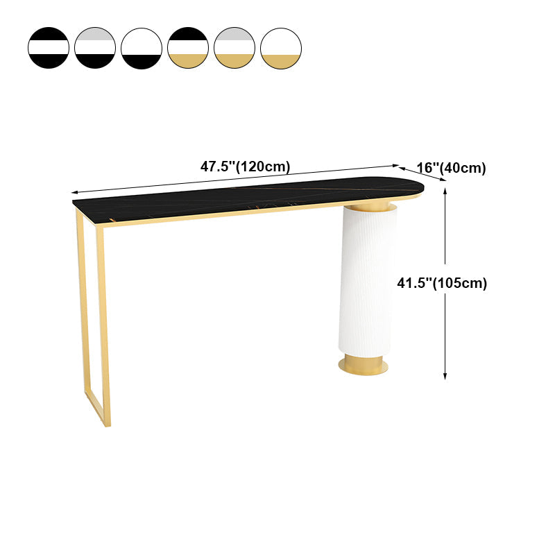 Contemporary Bar Dining Table Indoor Double Pedestal Bar Height Table Clearhalo 'Bar Furniture' 'Bar Tables' 'bar_tables' 'furn' 'furn_bar_tables' 'Furniture' 'furniture_bar_tables' 'Kitchen & Dining Furniture' 'kitchen&dining_furn' 'kitchen' 4284644