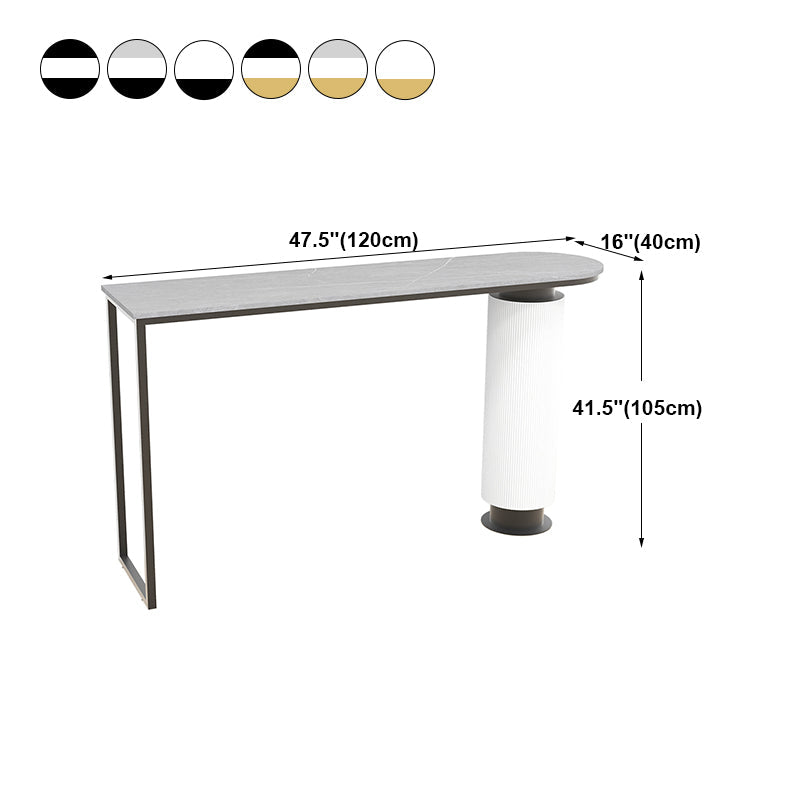 Contemporary Bar Dining Table Indoor Double Pedestal Bar Height Table Clearhalo 'Bar Furniture' 'Bar Tables' 'bar_tables' 'furn' 'furn_bar_tables' 'Furniture' 'furniture_bar_tables' 'Kitchen & Dining Furniture' 'kitchen&dining_furn' 'kitchen' 4284647