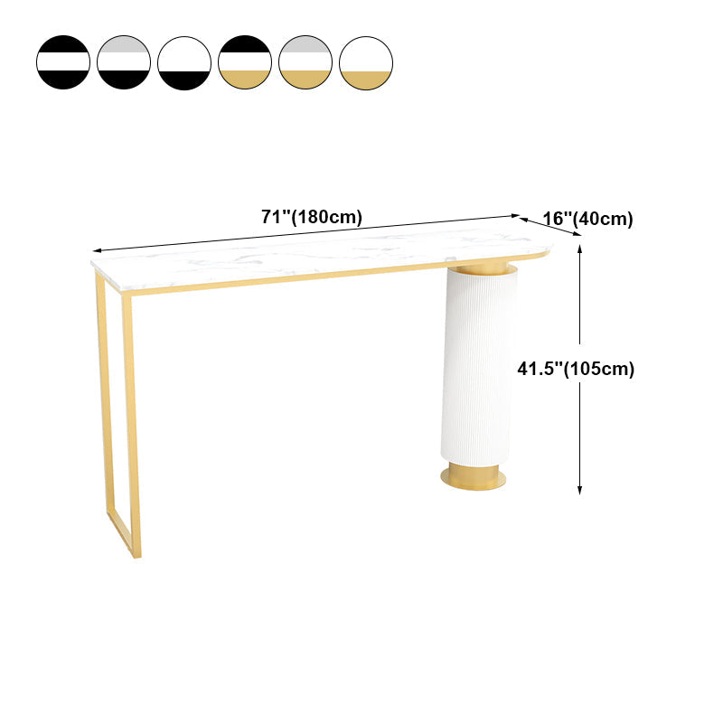 Contemporary Bar Dining Table Indoor Double Pedestal Bar Height Table Clearhalo 'Bar Furniture' 'Bar Tables' 'bar_tables' 'furn' 'furn_bar_tables' 'Furniture' 'furniture_bar_tables' 'Kitchen & Dining Furniture' 'kitchen&dining_furn' 'kitchen' 4284661
