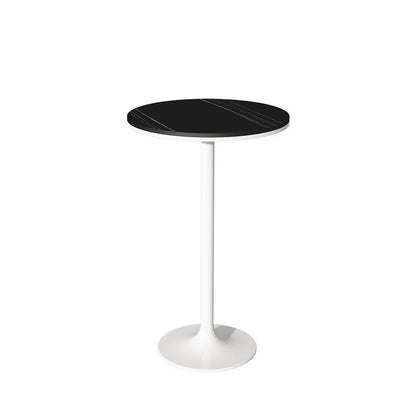 Contemporary Round Bar Dining Table Indoor Pedestal Bar Height Table 42-Inch Top White Without Chairs Clearhalo 'Bar Furniture' 'Bar Tables' 'bar_tables' 'furn' 'furn_bar_tables' 'Furniture' 'furniture_bar_tables' 'Kitchen & Dining Furniture' 'kitchen&dining_furn' 'kitchen' 4284693