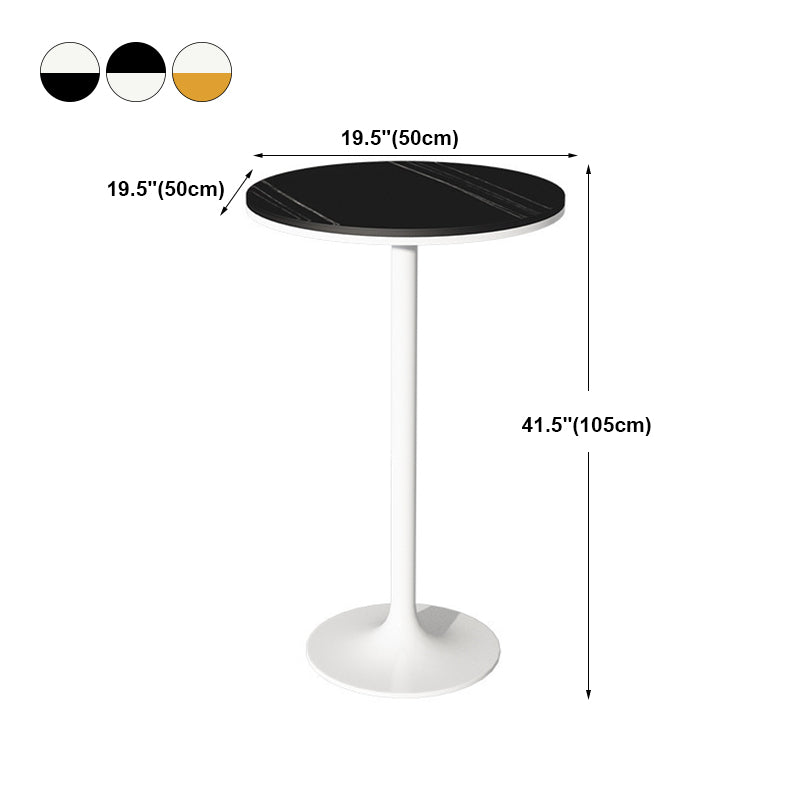 Contemporary Round Bar Dining Table Indoor Pedestal Bar Height Table 42-Inch Top Clearhalo 'Bar Furniture' 'Bar Tables' 'bar_tables' 'furn' 'furn_bar_tables' 'Furniture' 'furniture_bar_tables' 'Kitchen & Dining Furniture' 'kitchen&dining_furn' 'kitchen' 4284698