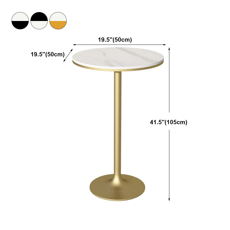 Contemporary Round Bar Dining Table Indoor Pedestal Bar Height Table 42-Inch Top Clearhalo 'Bar Furniture' 'Bar Tables' 'bar_tables' 'furn' 'furn_bar_tables' 'Furniture' 'furniture_bar_tables' 'Kitchen & Dining Furniture' 'kitchen&dining_furn' 'kitchen' 4284699