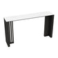 Rectangle Living Room Patio Bar Table Double pedestal White Marble Counter Table Without Chairs Clearhalo 'Bar Furniture' 'Bar Tables' 'bar_tables' 'furn' 'furn_bar_tables' 'Furniture' 'furniture_bar_tables' 'Kitchen & Dining Furniture' 'kitchen&dining_furn' 'kitchen' 4284749