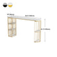 Modern Bar Dining Table Indoor Bar Height Pub Table Iron Base with Shelves Clearhalo 'Bar Furniture' 'Bar Tables' 'bar_tables' 'furn' 'furn_bar_tables' 'Furniture' 'furniture_bar_tables' 'Kitchen & Dining Furniture' 'kitchen&dining_furn' 'kitchen' 4284788