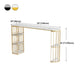 Modern Bar Dining Table Indoor Bar Height Pub Table Iron Base with Shelves Clearhalo 'Bar Furniture' 'Bar Tables' 'bar_tables' 'furn' 'furn_bar_tables' 'Furniture' 'furniture_bar_tables' 'Kitchen & Dining Furniture' 'kitchen&dining_furn' 'kitchen' 4284790