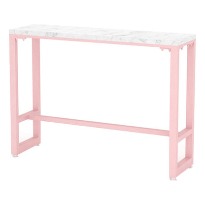 Modern Pink Rectangle Counter-height Pub Table Coffee Shop Footrest Pub Bar Table Without Chairs Clearhalo 'Bar Furniture' 'Bar Tables' 'bar_tables' 'furn' 'furn_bar_tables' 'Furniture' 'furniture_bar_tables' 'Kitchen & Dining Furniture' 'kitchen&dining_furn' 'kitchen' 4284825