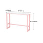 Modern Pink Rectangle Counter-height Pub Table Coffee Shop Footrest Pub Bar Table Clearhalo 'Bar Furniture' 'Bar Tables' 'bar_tables' 'furn' 'furn_bar_tables' 'Furniture' 'furniture_bar_tables' 'Kitchen & Dining Furniture' 'kitchen&dining_furn' 'kitchen' 4284839