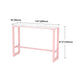 Modern Pink Rectangle Counter-height Pub Table Coffee Shop Footrest Pub Bar Table Clearhalo 'Bar Furniture' 'Bar Tables' 'bar_tables' 'furn' 'furn_bar_tables' 'Furniture' 'furniture_bar_tables' 'Kitchen & Dining Furniture' 'kitchen&dining_furn' 'kitchen' 4284843