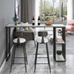 Rectangle Living Room Pub Height Dining Table Marble Bistro Table with Storage 47.2"L x 15.7"W x 41.3"H Black Without Chairs Clearhalo 'Bar Furniture' 'Bar Tables' 'bar_tables' 'furn' 'furn_bar_tables' 'Furniture' 'furniture_bar_tables' 'Kitchen & Dining Furniture' 4284882