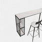 White Marble Kitchen Counter-height Pub Table Rectangle Bar Dining Table Clearhalo 'Bar Furniture' 'Bar Tables' 'bar_tables' 'furn' 'furn_bar_tables' 'Furniture' 'furniture_bar_tables' 'Kitchen & Dining Furniture' 'kitchen&dining_furn' 'kitchen' 4284899