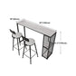 White Marble Kitchen Counter-height Pub Table Rectangle Bar Dining Table Clearhalo 'Bar Furniture' 'Bar Tables' 'bar_tables' 'furn' 'furn_bar_tables' 'Furniture' 'furniture_bar_tables' 'Kitchen & Dining Furniture' 'kitchen&dining_furn' 'kitchen' 4284908