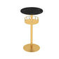 Contemporary Bar Dining Table Indoor Pedestal Marble Top Bar Height Table 42-Inch Top Gold Black Round Clearhalo 'Bar Furniture' 'Bar Tables' 'bar_tables' 'furn' 'furn_bar_tables' 'Furniture' 'furniture_bar_tables' 'Kitchen & Dining Furniture' 'kitchen&dining_furn' 'kitchen' 4284919