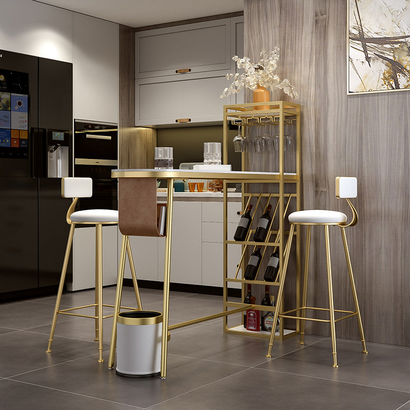 Indoor Wine Back Event and Cocktail Table Modern Marble Legs Bar Height Table Clearhalo 'Bar Furniture' 'Bar Tables' 'bar_tables' 'furn' 'furn_bar_tables' 'Furniture' 'furniture_bar_tables' 'Kitchen & Dining Furniture' 'kitchen&dining_furn' 'kitchen' 4285012